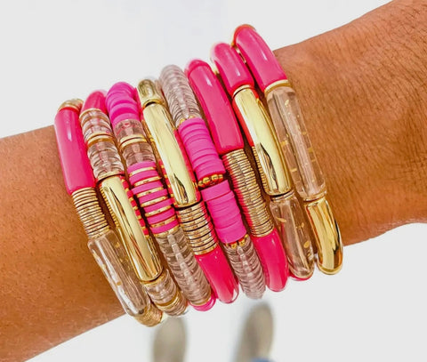 Bamboo bracelet (Pink/each)