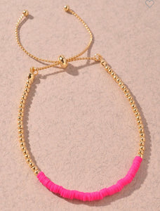 Beaded adjustable bracelet