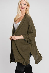 Olive green kimono