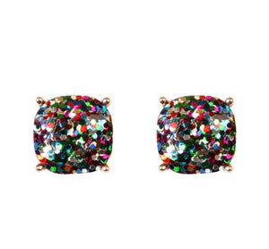 Multi Color Stud Earrings